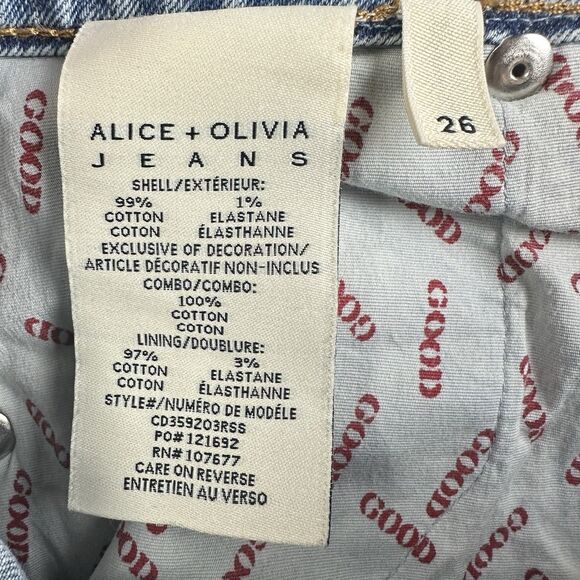 Alice + Olivia Route 66 Patchwork Mini Skirt Womens 26 Blue Denim High Rise Boho - Picture 10 of 12